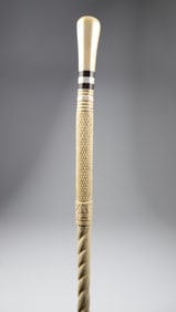 Whaler Made 8-Sided Walking Stick, mid 19th Century