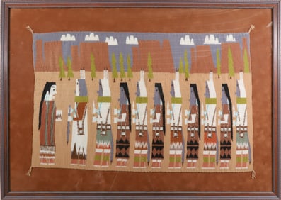 Fine Yeibichai Navajo Weaving by Darlene Yazzie