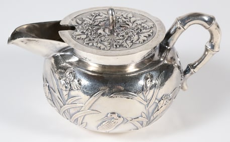 Chinese Export Silver Covered Creamer, Stamped Shanghai