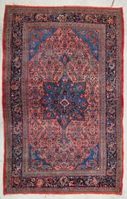 Vintage Persian Hand Knotted Wool Scatter Rug