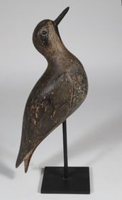 Antique New England Hollow Body Shorebird with Carved Wings