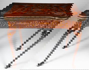 Dutch Marquetry Games Table, 19th Century