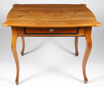 Biedermeier One Drawer Side Table, 19th Century