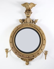 Regency Carved Convex Girondale Mirror, early 19th Century