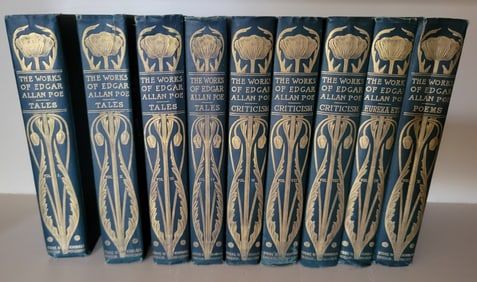 Collection of the Works of Edgar Allen Poe 9 in Volumes