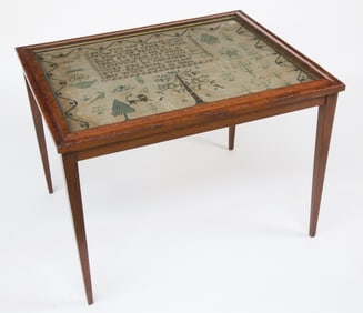 English Sampler Table,  Elisabeth Walker, "Her Work Aged 13 - 1820"