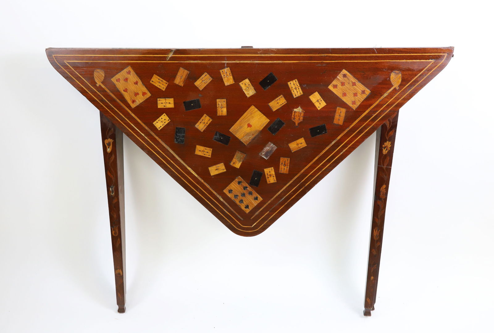 Dutch Marquetry Folding Gate Leg Card Table, circa 1800 (1 of 8)