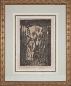 Anders Zorn (Swedish 1860-1920) Etching "The Cabin", circa 1917