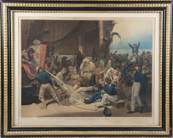 19th c. Francois Auguste Biard French Navy Chromolithograph Print