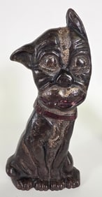 Scarce A.M. Greenblatt Antique Cast Iron Dog Doorstop, circa 1927