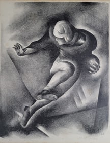 Benton Murdoch Spruance “Ball Carrier” Lithograph Print, 1933