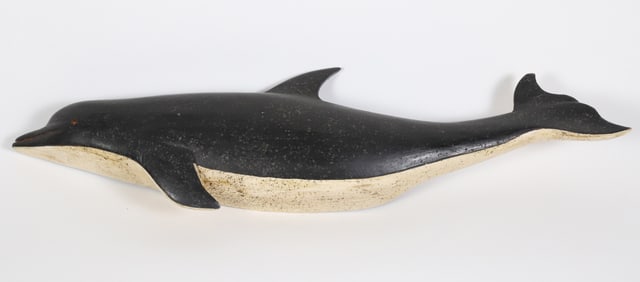 Clark Voorhees Jr. Carved and Painted Porpoise