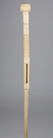 Whaler Made Antique Ball Grip Walking Stick, 19th Century