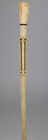 Whaler Made Architectural Walking Stick, 19th Century