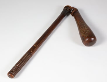 English Decorated Hilted Billy Club, 19th Century