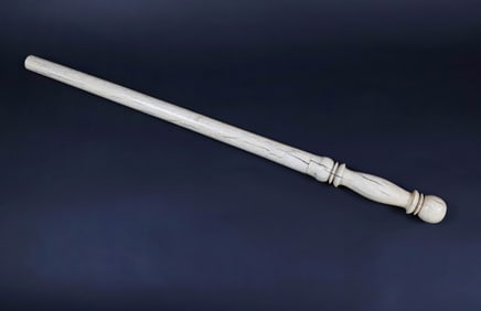Exceptionally Rare Scrimshaw Night Stick, circa 1850