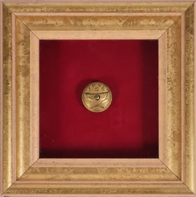 Framed Antique U.S. Life Saving Service First Type Uniform Button