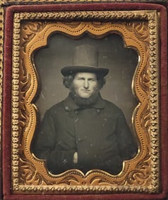 19th C. Ambrotype Portrait Photograph of a Whaleman Sailor