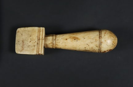 Whaler Made Whalebone Seam Rub, 19th Century