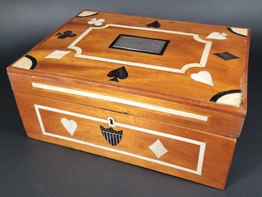 Important 19th C. Sailor Made Inlaid Presentation Box
