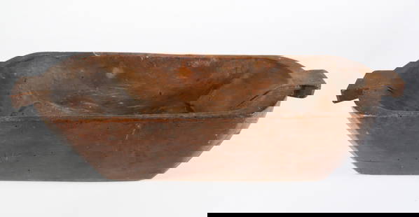 Rare Nantucket Coffin Family Mixing Bowl, 18th / 19th Century: Rare Nantucket Coffin Family Mixing Bowl, 18th / 19th Century, made from a ship's mast 5.25 in. x 21.75 in. x 7.5 in.