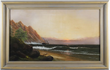 Henry Lea Tatnall Oil on Canvas "Luminous Seascape"
