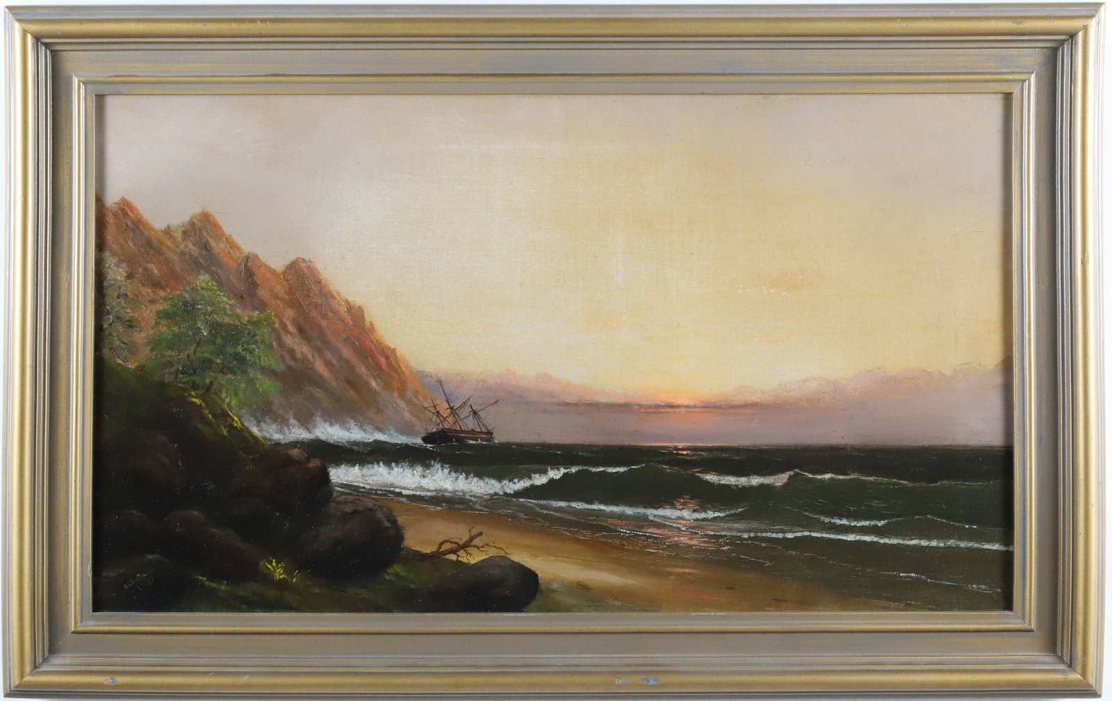 Henry Lea Tatnall Oil on Canvas "Luminous Seascape" (1 of 6)