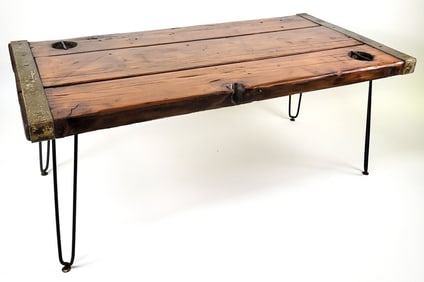 Vintage World War Two U.S. Navy Liberty Ship Hatch Cover Table