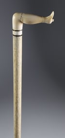 Whaler Made "Naughty Nellie" Cane, 19th Century