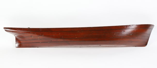Vintage Mahogany 8-Lift Half Hull Model