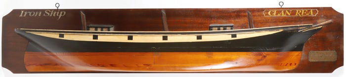 Carved Wood Half Hull of the Iron Ship Clan REA