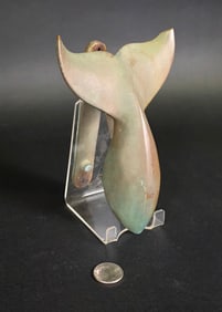 Antique Solid Bronze Sperm Whale Fluke Door Knocker, circa 1920s