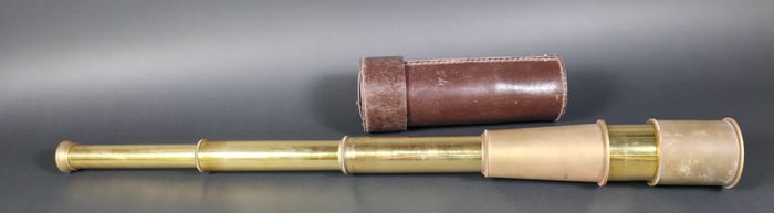 Vintage Three Draw Brass Captains Spyglass