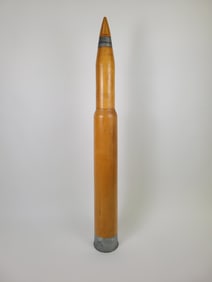 World War Two U.S. Navy Wooden 4 Inch Dummy Cartridge Deck Gun Training Shell