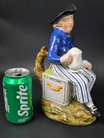 Antique English Staffordshire Figural Sailor Jug, 19th century