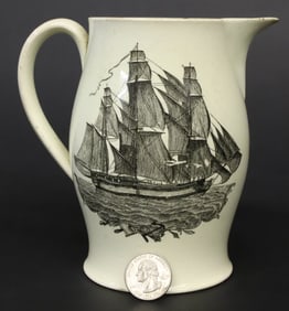 Miniature Liverpool Creamware Jug, 19th Century