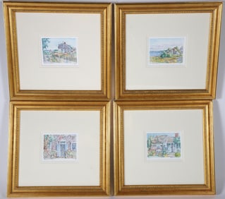 Group of Four William Welch Watercolors on Paper