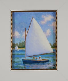 Victoria Harvey Oil On Board "In The Harbor", circa 2015