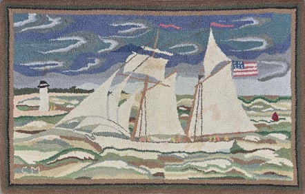McAdoo Hand Dyed Schooner Hooked Rug