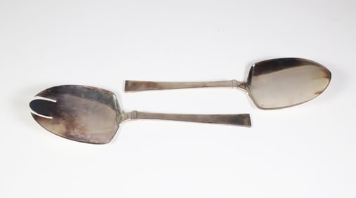 Hans Hansen Sterling Silver Salad Servers