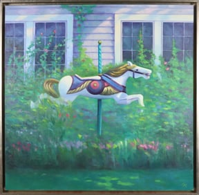Oil On Canvas "Chanticleer Horse"