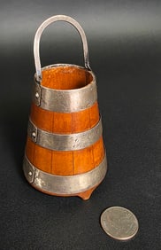 Vintage Sterling Silver Bound Bucket, 20th Century