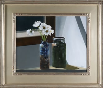Roy Bailey Oil on Linen "Daisies Still Life"