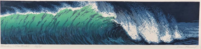 Vintage Donn Russell Limited Edition Silkscreen, "Breaker-Nantucket", 20th century