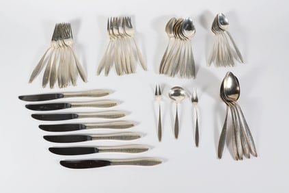 M.C.M Towle Sterling Silver Flatware Service in the RSVP Pattern