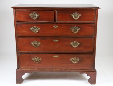 Chippendale Mahogany Chest of Five Drawers, circa 1800