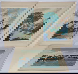 Three James Barker Vintage Nantucket Photos: Three James Barker Vintage Nantucket Photos 13 in. x 10 in. and 18 in. x 14 in. matted photos.