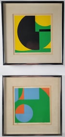 Pasquale Nini Santoro (1933-2022) Italian Modernist Abstract Serigraph Prints