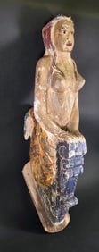 Vintage Carved and Painted Mermaid Ships Figurehead, 20th Century