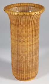 Nantucket Basket Woven Vase, circa 2000